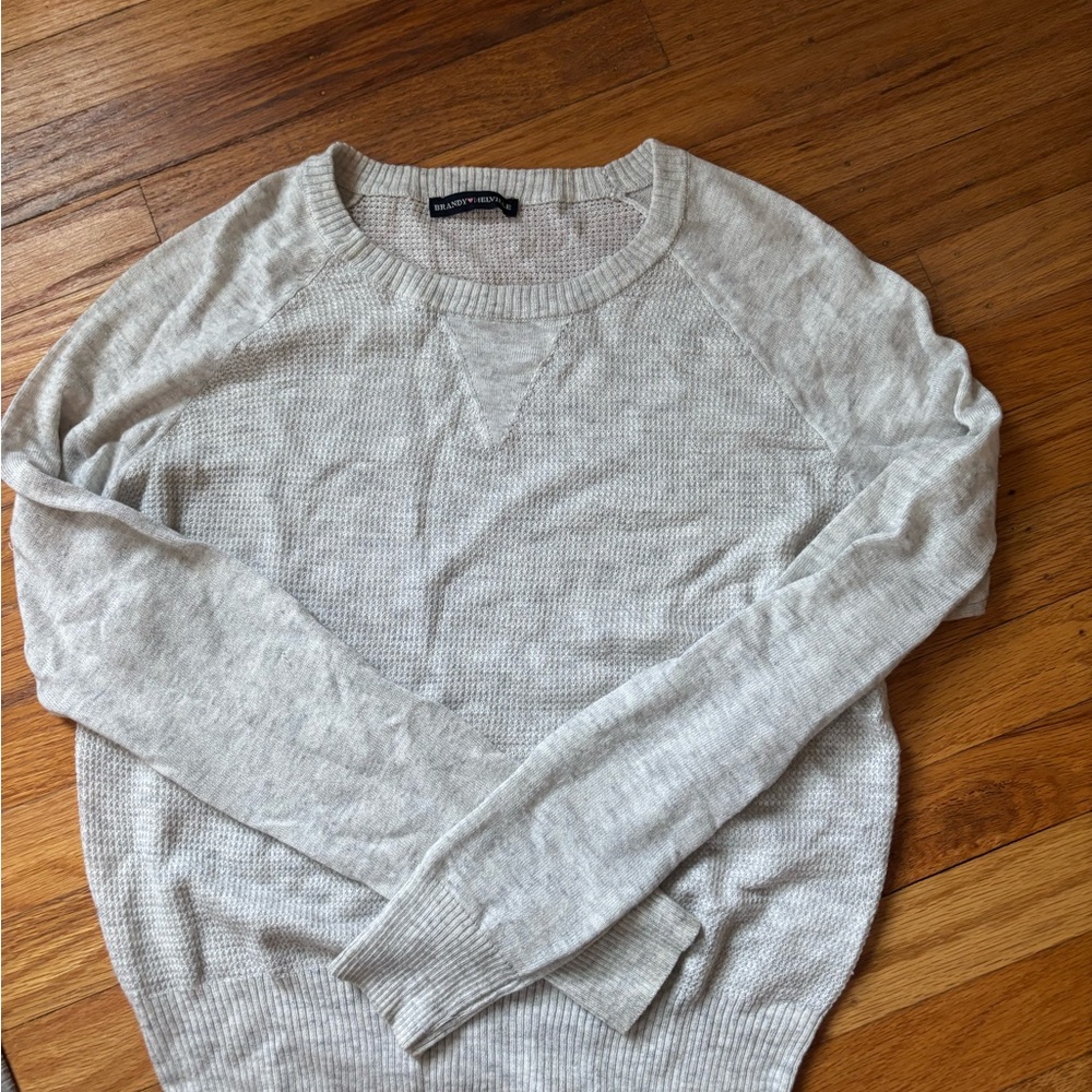 Brandy Melville Light Gray Knit Sweater